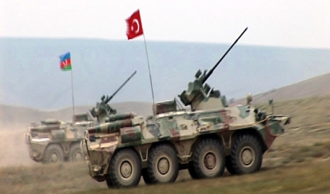 Азербайджанские и турецкие военные провели учения - ФОТО